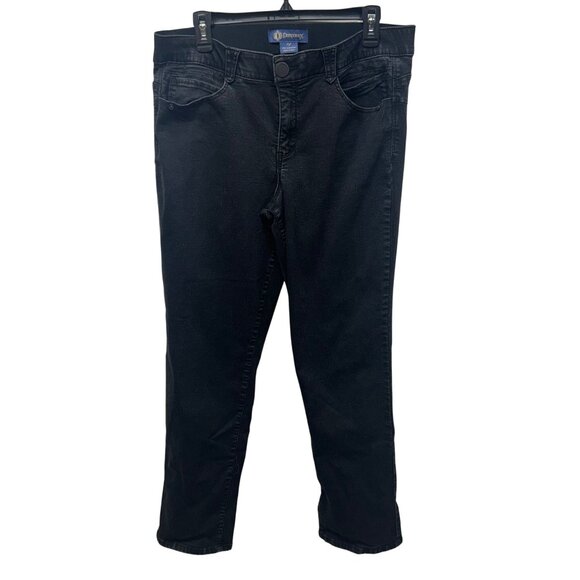 Democracy Ab Solution Black Slim Straight Leg Jeans shaping tummy control Size 1 - Picture 1 of 8